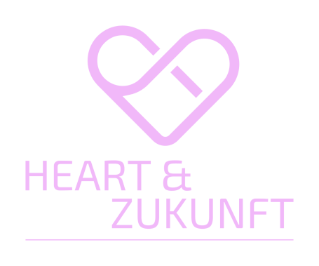 Logo von Heart und Zukunft, ein stilisiertes Herz mit Unendlichkeitssymbol